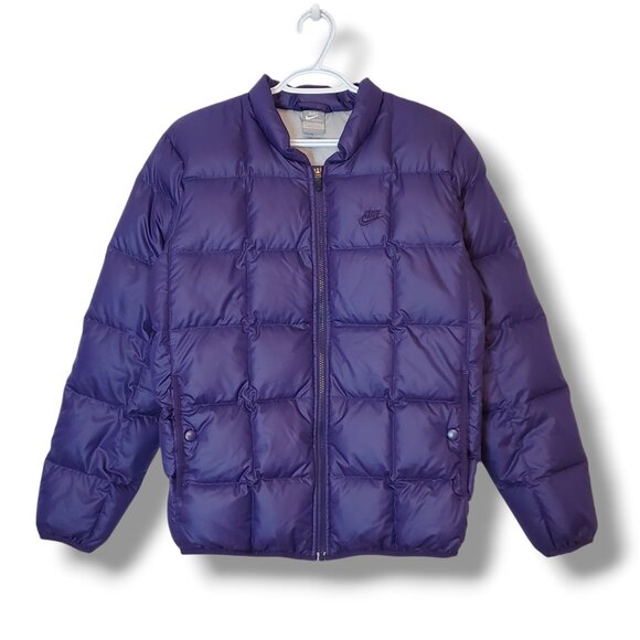 Y2K Nike Down Puffer Coat Purple Size M - Picture 1 of 5